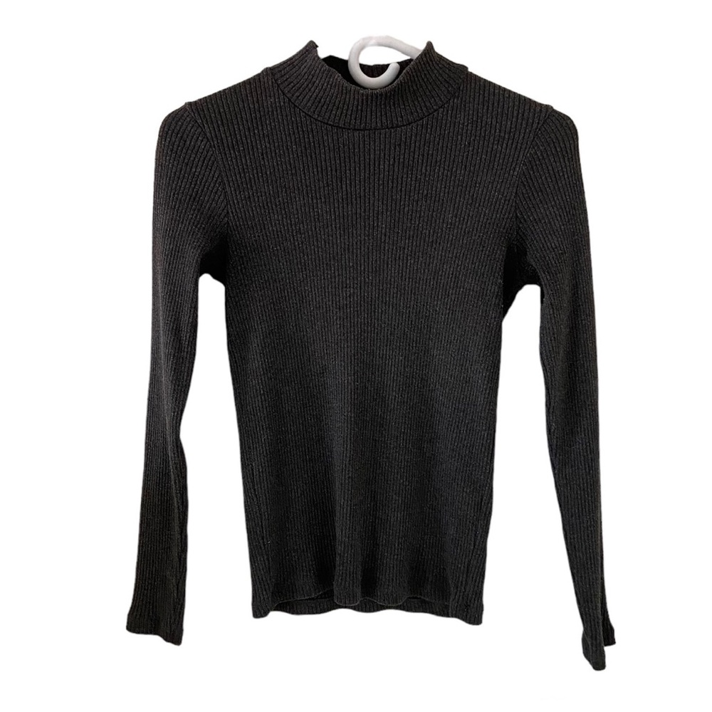 Uniqlo Ribbed Mockneck Long Sleeve Top